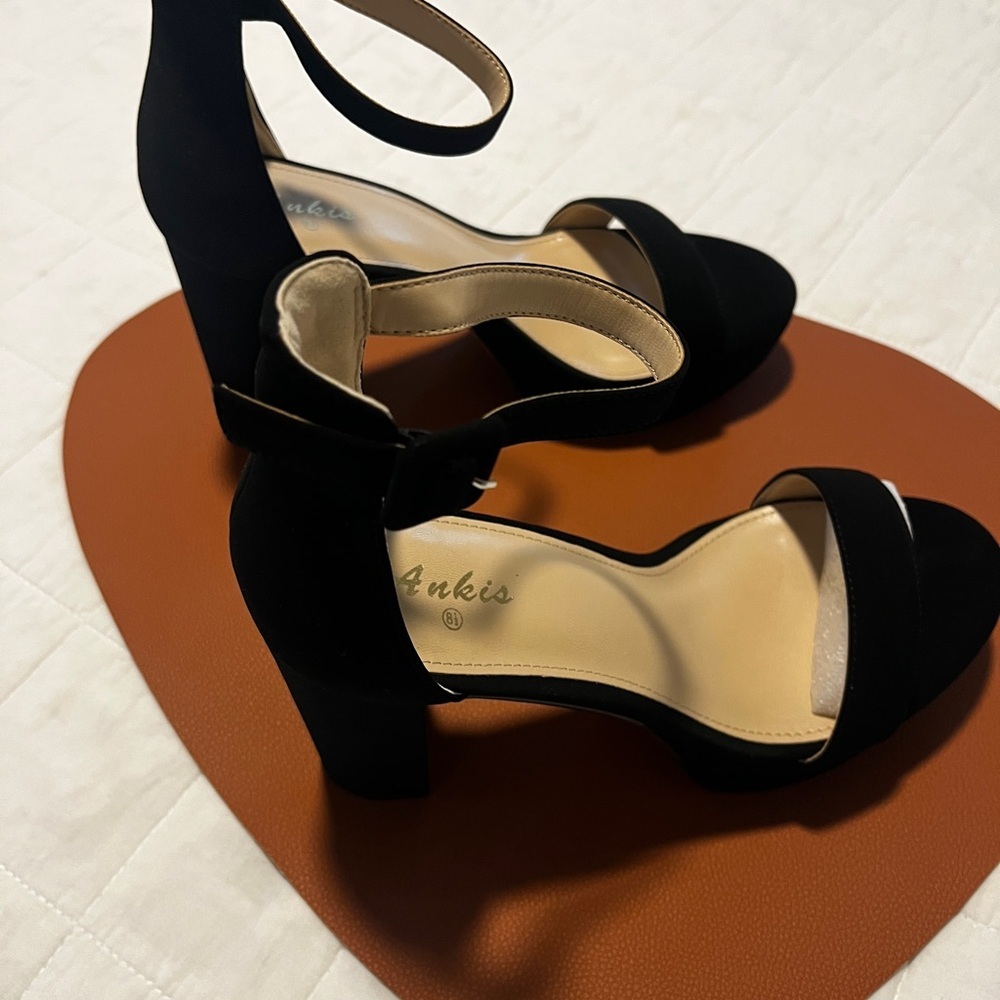 Ankis Chunky Platform Heels - 4 Inch Block Heeled Sandals  - 8.5/ 620 - Picture 9 of 11